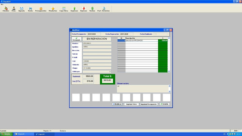 Demo Chapasoft V2.0, Presupuestos Factura Electronica 