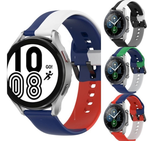 Malla Para Samsung Watch 4, Silicona Combinada. Exclusiva. 