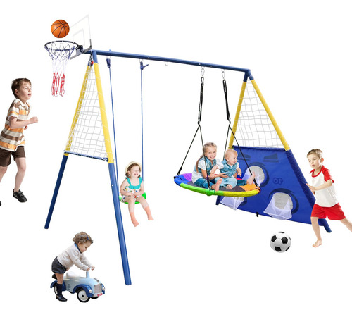 Juego De Columpio De Patio Para 2 Personas Con Asiento De Pl