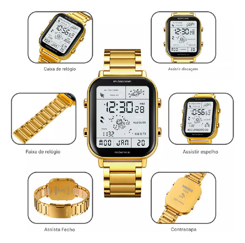 Reloj Electrónico Multifuncional Skmei 1888b Para Hombre