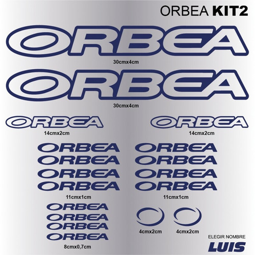 Orbea Kit2 Sticker Calcomania Para Cuadro De Bicicleta Bici