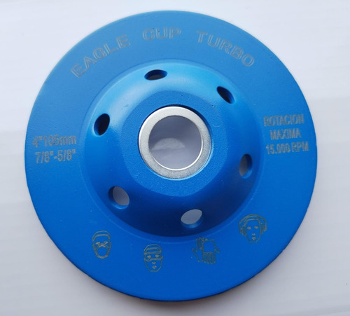 Copa Diamante Desbaste 4 X 7/8 Turbo Sin Rosca Eagle Cut