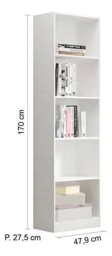 Kit Combo Escritorio Y Biblioteca Estantería Mulata Blanco Blanco