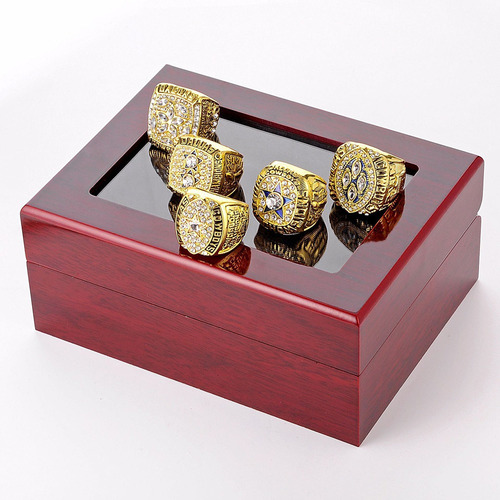 C Nfl Dallas Cowboys 5 All-time Campeonato Anillos De Oro