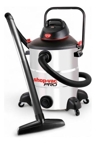 Aspiradora Sopladora Shopvac De Tacho Polvo/liquido 60L 1800w Profesional Acero Inoxidable/Plateado Portatil