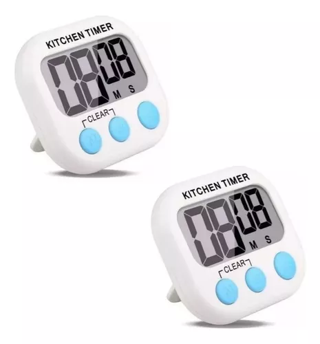 Kit 2 Timer Cronômetro Digital Alarme Sonoro Cozinha À Pilha | MercadoLivre
