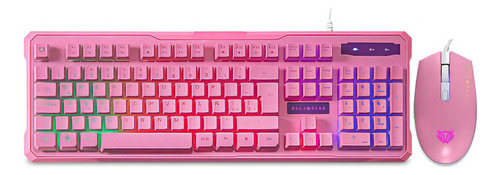 Kit Gamer Xtreme Pc By Balam Rush Usb Iluminacion Led Rosa