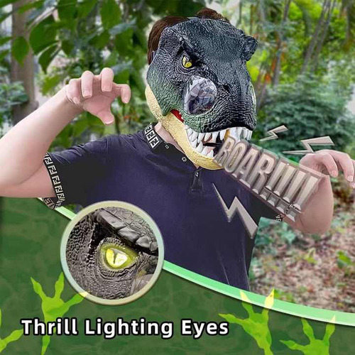 Mascara De Dinosaurio Rex Con Luces Y Sonido