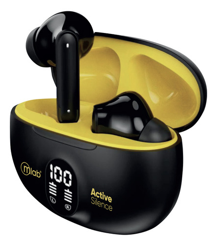 Audifono Tws Anc Enc Active Silence Strong Yellow Mlab 09362