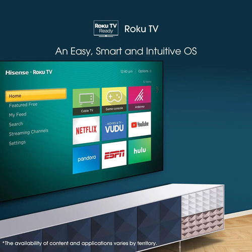 Pantalla Hisense De 75'' Uhd 1080p Smart Roku Tv Hdr 75r6e4