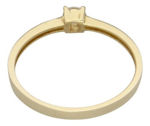 Imagen 3 de 5 de Anillo Solitario Cuadrado 14k, 1.4 Gramos.