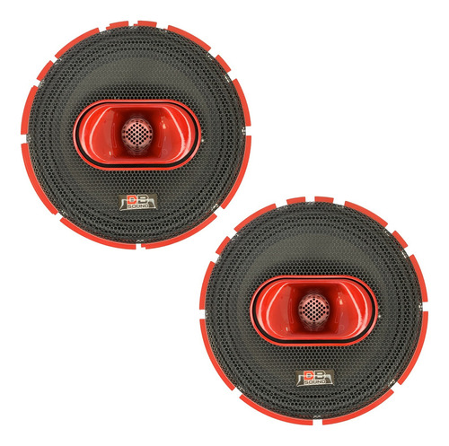 Par De Medios Rangos Db Sound Db880pro 8'' 400w Con Driver Color Rojo