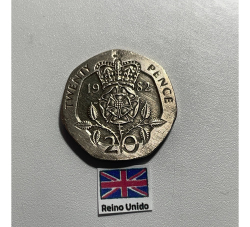 Moeda 20 Pence 1982, In 24 Inglaterra (Usado)