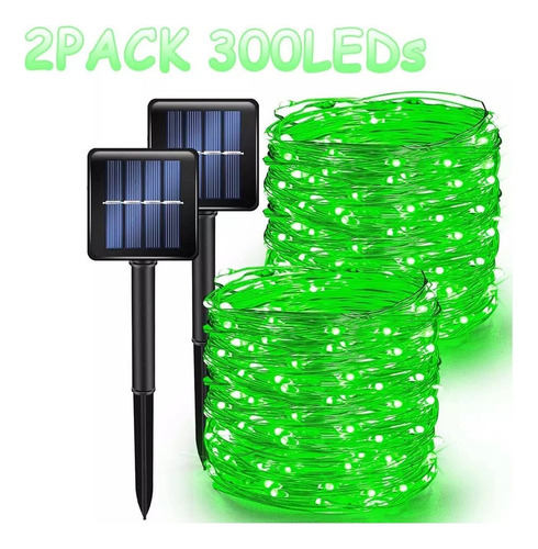 . Tira De 300 Luces Led Solares 32m For Halloween Y Navidad