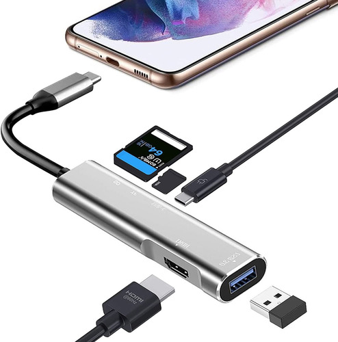 Concentrador Usb-c Reaka | Lector Usb 3.0, Hdmi, Sd/tf