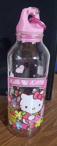 Imagen 3 de 3 de Botella Plastico Rigida Deportiva Hello Kitty Tapa Rosca