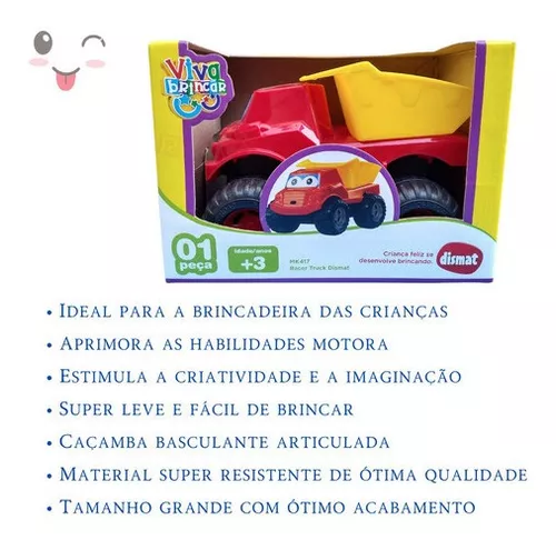 Caminhão Carrinho Big Super Caçamba lindo brinquedo Educativo Grande Para  Crianças Aproximadamente 50 CM