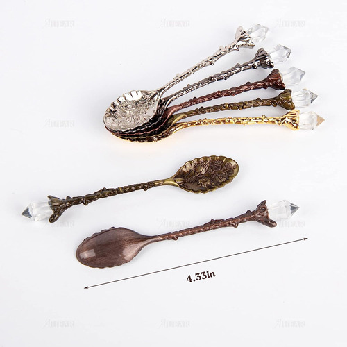 Auear, Juego De 50 Cucharas De Cristal Vintage, Cucharas De
