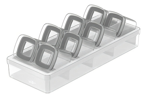 Organizador De Temperos Cozinha Clear 9 Peças Herméticos Ou