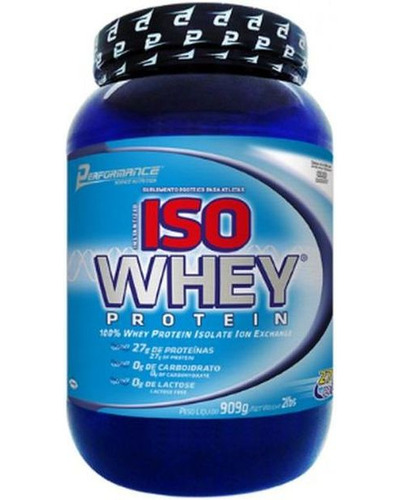 Iso Whey Protein Isolado Morango Performance Nutrition 909g