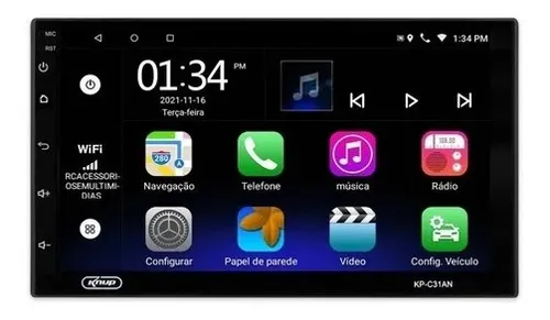 comprar Multimidia Universal Slim 2din Android 11 Wifi Gps Tv Bt Cam