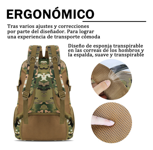 Mochila Táctica Militar Impermeable Multifunción Senderismo