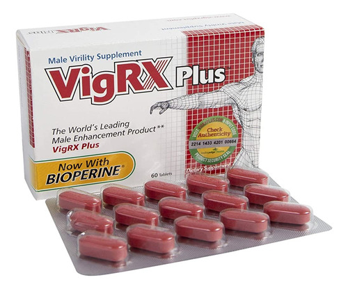 Vig Rx Plus Suplemento Virilidad Para Hombre 60 Tabs Sabor Sin Sabor