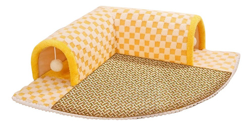 Cama Túnel Para Gatos, Centro De Juegos, Túnel Xl Amarillo