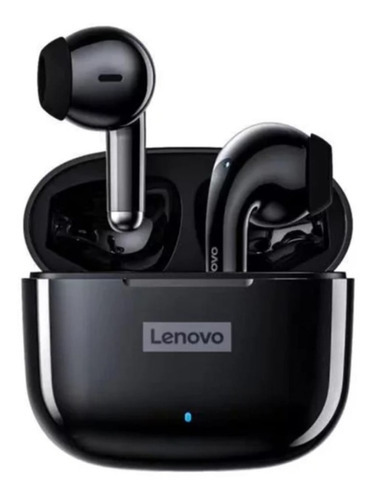 Audífonos in-ear gamer inalámbricos Lenovo LivePods LP40 LP40 Pro negro con luz LED