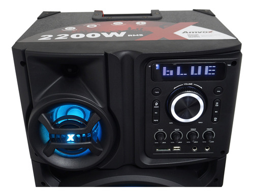 Caixa Som Amplificada Bluetooth 2200w Rms Usb 2 Microfone
