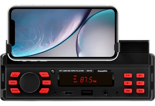 Som Automotivo Rádio Mp3 Porta Celular Bluetooth Usb Sd Aux