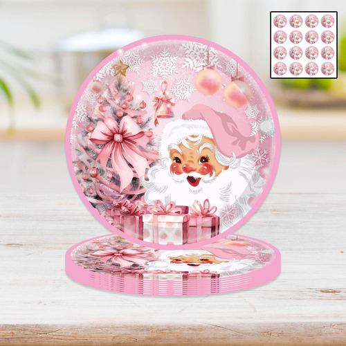 . 16 Platos Para Fiesta Navidad, Accesorio 7 Pulgadas