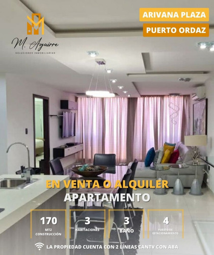 Apartamento En Venta Y Alquiler, Conj. Resd. Arivana Plaza, Puerto Ordaz