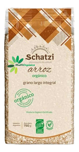 Arroz Integral Orgánico Certificado 750g Schatzi