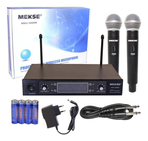 Sistema Inalambrico Doble Uhf Mku5000n Mekse - Musicstore