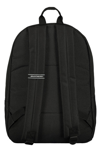 Mochila Backpack Skechers En Poliéster Color Negro Unisex Diseño De La Tela Liso