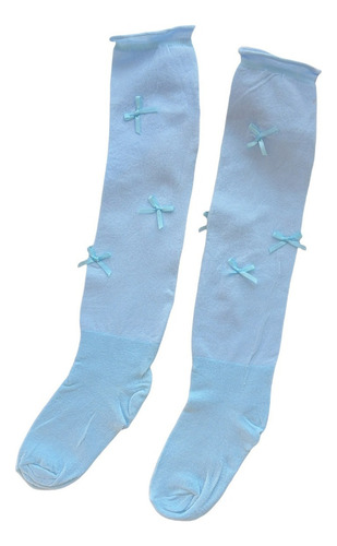 Calcetines Largos De Verano Para Mujer, Medias Con Lazo, Cal