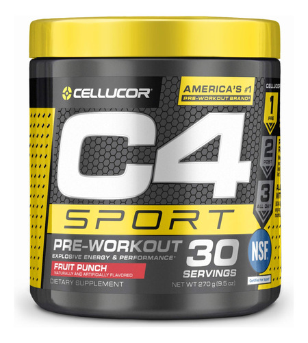 Cellucor C4 Sport - Polvo Para Preentrenamiento Nsf