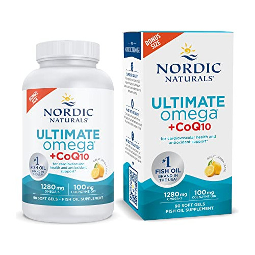 Omega 3 Nordic Naturals Ultimate 1280 Mg + Coq10 90 Cap