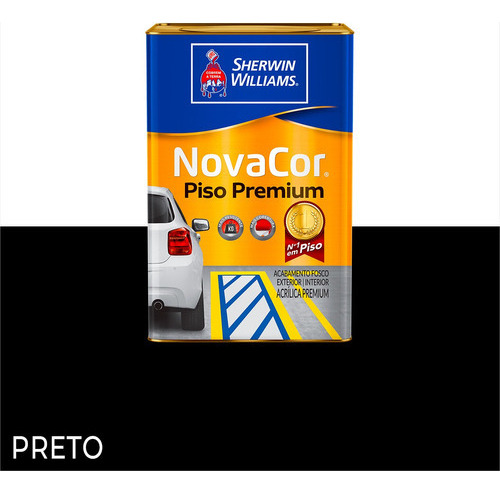 Tinta Piso Novacor Sherwin-williams 18l Cores Hoje Cor Preto