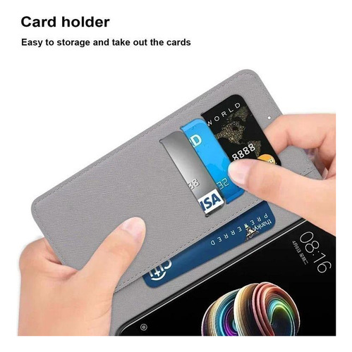 Funda De Teléfono Con Soporte Tipo Libro Para Samsung Galaxy
