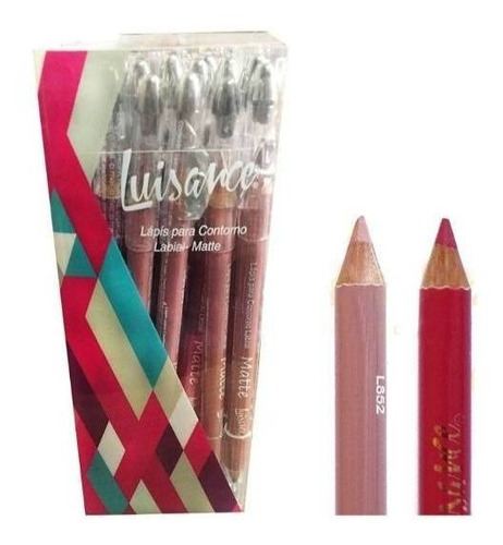 Lápis De Boca Contorno Labial Luisance Kit Com 4 Cor Rosa