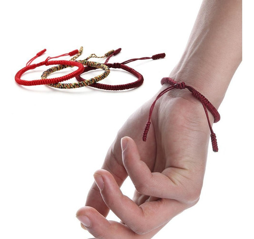 Pulsera Múltiple De Cuerda Con Nudos Tibetanos Budistas