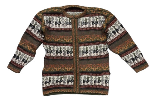Imagen 1 de 2 de Sweater Campera Pullover Lana Alpaca Llama Talle L Unisex