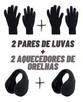 Comprar Kit 2 Protetores Ouvido Aquecedores Orelhas Frio + 2 Luvas