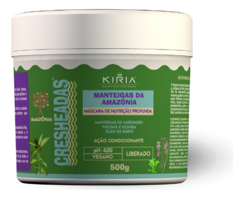 Mascara Manteigas Amazônia Cresheadas 500g Nutrição Intensa