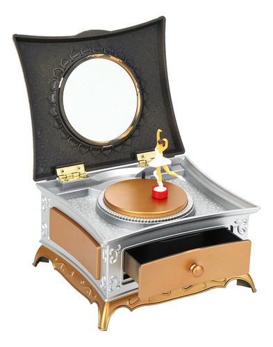 Caja De Música Bailarina Almacenamiento De Joyas De Juguete