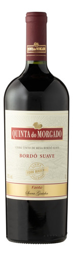 Vinho Bordô Quinta do Morgado Vinho de Mesa Suave adega Fante Indústria de Bebidas 1 L em um estojo de caixa de papelão