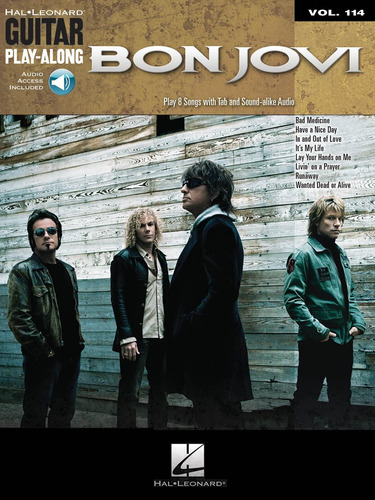 Libro:  Bon Jovi: Guitar Play-along Volume 114