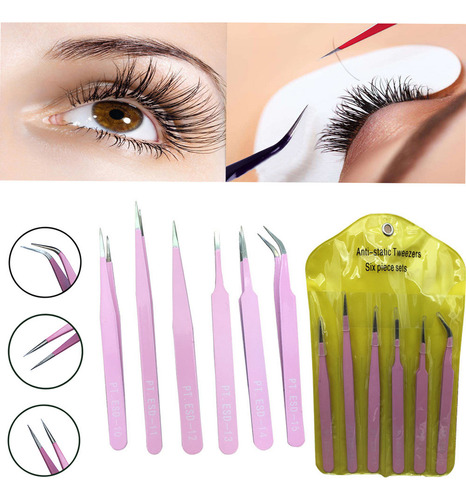 Juego De 6 Pinzas Bga Precision, Pinzas Para Ojos De Acero I